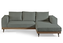 Καναπές Γωνιακός Interium Siena Δεξιά Γωνία Λαδί 257x170cm