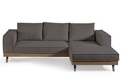 Καναπές Γωνιακός Interium Siena Δεξιά Γωνία Γκρι 257x170cm