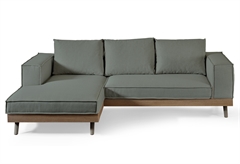 Καναπές Γωνιακός Interium Siena Αριστερή Γωνία Λαδί 257x170cm