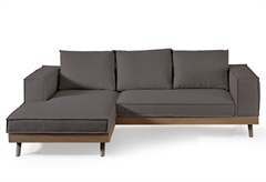 Καναπές Γωνιακός Interium Siena Αριστερή Γωνία Γκρι 257x170cm