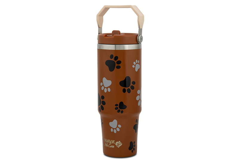 Μπουκάλι Θερμός Nava We Care 900ml Paw Prints