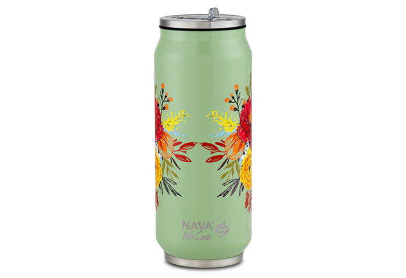 Ποτήρι Θερμός Nava We Care 500ml Green Floral