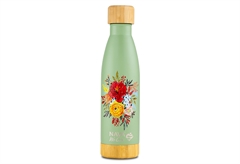 Μπουκάλι Θερμός Nava We Care 500ml Green Floral Bamboo