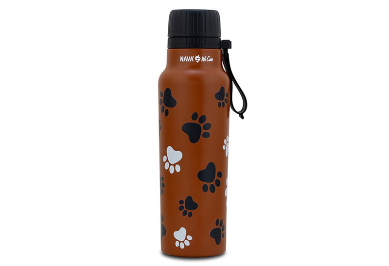 Μπουκάλι Θερμός Nava We Care 500ml Paw Prints με Καπάκι Ροής
