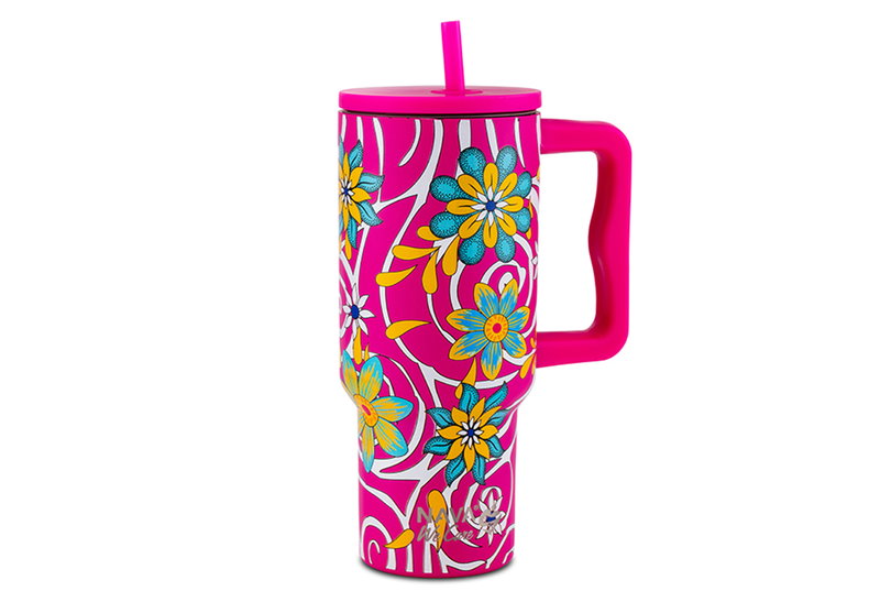 Ποτήρι Θερμός Nava We Care 900ml Magenta Floral