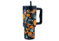 Ποτήρι Θερμός Nava We Care 900ml Dark Blue Floral