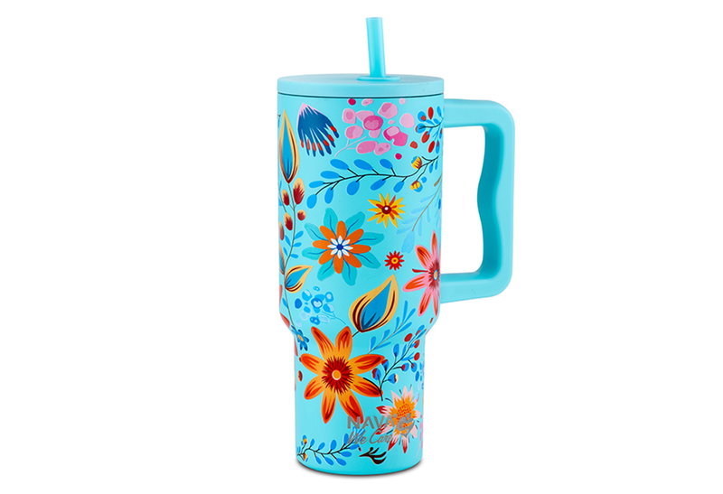Ποτήρι Θερμός Nava We Care 900ml Cyan Floral