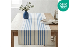 Runner Zakartex 140x40cm Ecru Blue Stripes