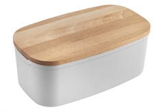 Ψωμιέρα με Ξύλινο Καπάκι/Βάση Κοπής Metaltex Bready Μ35xΠ20xΥ14cm