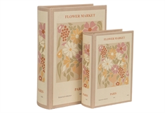 Σετ Διακοσμητικά Κουτιά Βιβλία Eurolamp Flower Market 2τμχ