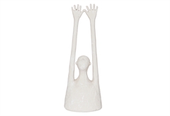 Διακοσμητική Φιγούρα Eurolamp Hands 24cm Γκρι