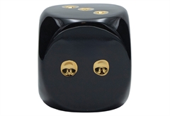 Διακοσμητική Φιγούρα Ζάρι Eurolamp 10x10cm Λευκό Χρυσό