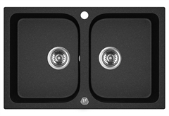 Σετ Νεροχύτης Paxton με Μπαταρία 76x48cm Μαύρο