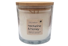 Αρωματικό Κερί Nectarine & Honey 10x10cm σε Βάζο με Καπάκι