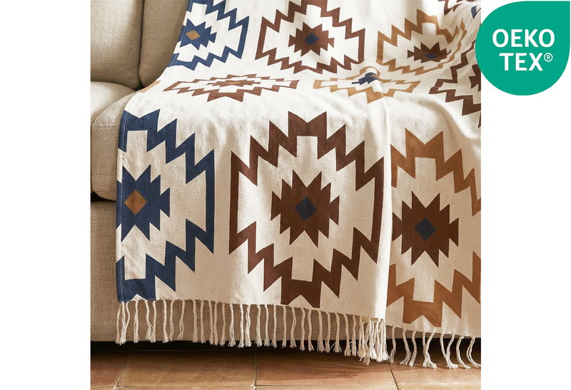 Ριχτάρι Zakartex Boho 270x170cm Blue Camel