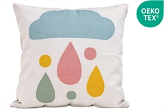 Διακοσμητική Μαξιλαροθήκη Zakartex Kids Raindrops 40x40cm