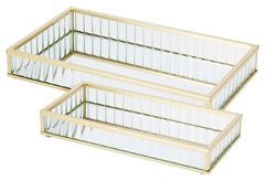 Σετ Διακοσμητικός Δίσκος Χρυσός 2τμχ