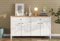 Μπουφές Bedford Λευκός Μ162.5xΠ40xΥ92cm