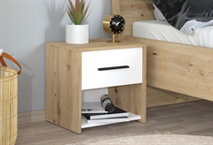 Σετ Κομοδίνα Forma Ideale Varadero Λευκό/Natural Μ42xΠ33xΥ42cm 2τμχ