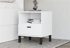 Κομοδίνο Forma Ideale Bitinia Λευκό Μ38.5xΠ35xΥ45.5cm