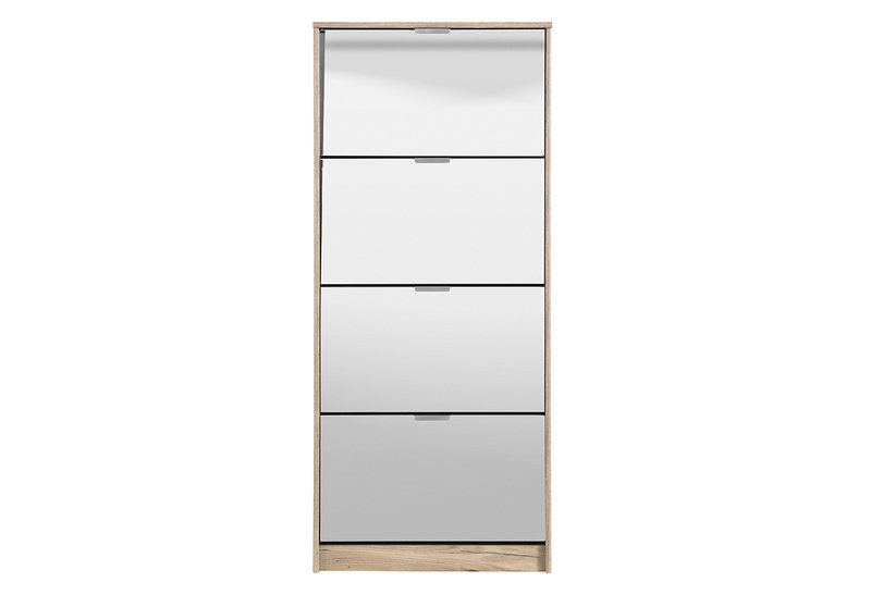 Παπουτσοθήκη Hugo με Καθρέπτη M67xΠ28xΥ156cm Γκρι/Oak