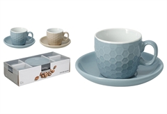 Σετ Φλυτζάνι & Πιάτο Καφέ 90ml 2τμχ