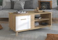 Τραπέζι Bretagna Λευκό/Natural M120xΠ60xY54cm