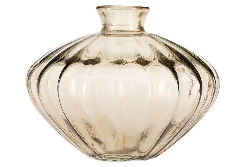 Βάζο Γυάλινο Eglo Living Dahukeng 14cm Μπεζ