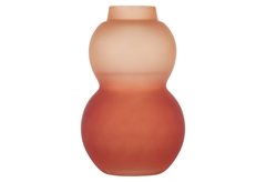 Βάζο Γυάλινο Eglo Living Bevato 22.5cm Πορτοκαλί Κόκκινο