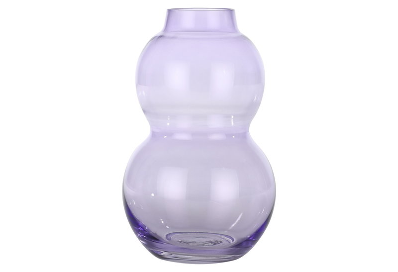 Βάζο Γυάλινο Eglo Living Bevato 22.5cm Λιλά