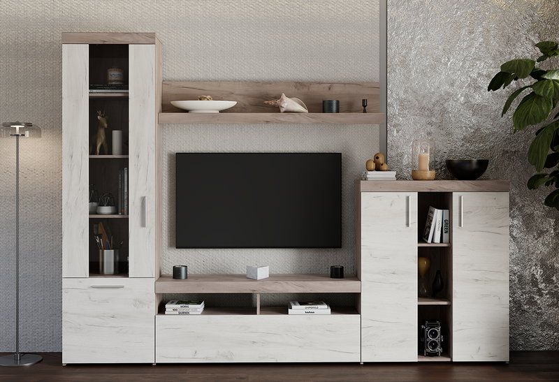Σύνθετο Arno Λευκό/Oak Μ262xΠ35xΥ195cm