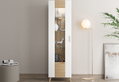 Βιτρίνα Bretagna Μ58xΠ35xΥ202.5cm Λευκή/Natural