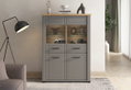 Βιτρίνα Valencia Μ103.5xΠ41xΥ143cm Γκρι