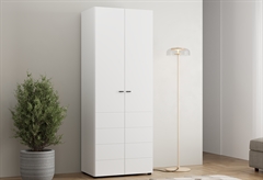 Ντουλάπα Ρούχων Δίφυλλη Forma Ideale Nevis M78.5xΠ51xY207.5cm Λευκή
