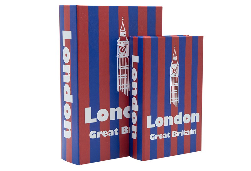 Σετ Διακοσμητικά Κουτιά Βιβλία Eurloamp London 2τμχ