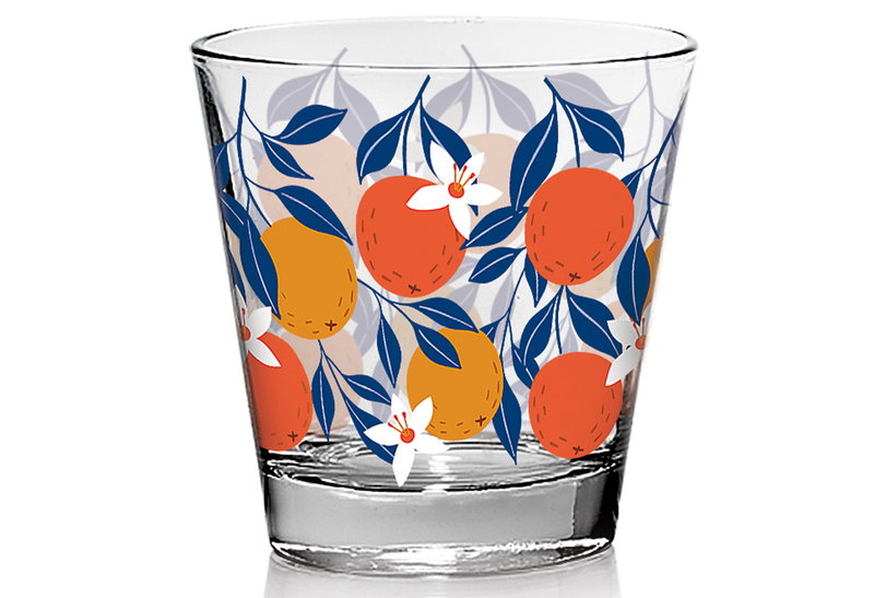 Σετ Ποτήρια Νερού Marva Home Pop Orange 250ml 3τμχ
