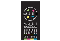 Πετσέτα Θαλάσσης Maui&Sons 140x70cm Μαύρη