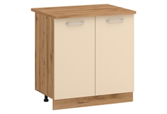Ντουλάπι Νεροχύτη Smarty Μ80xΠ60xΥ84.5cm Δρυς/Κρεμ