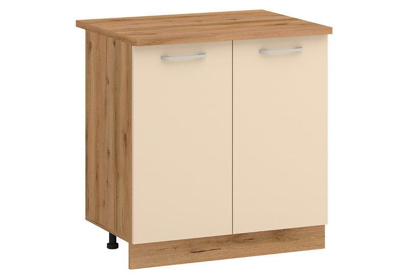 Ντουλάπι Νεροχύτη Smarty Μ80xΠ60xΥ84.5cm Δρυς/Κρεμ