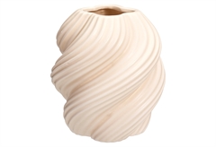 Βάζο Κεραμικό Swirl Dolomite 16cm Ιβουάρ