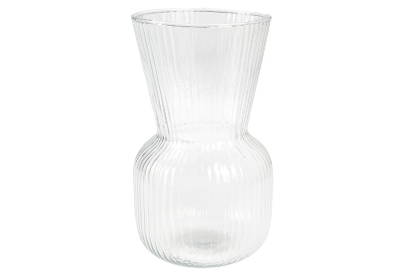 Βάζο Γυάλινο Basic 16cm Διάφανο