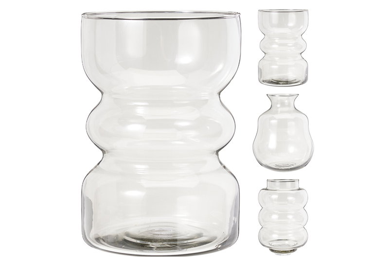 Βάζο Γυάλινο Shapes 25cm σε Διάφορα Σχέδια