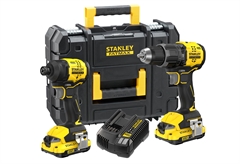 Σετ Stanley Fatmax SFMCK201D2T-QW Κρουστικό Δραπανοκατσάβιδο & Παλμικό Κατσαβίδι 18V με 2 Μπαταρίες & Θήκη