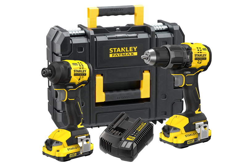 Σετ Stanley Fatmax SFMCK201D2T-QW Κρουστικό Δραπανοκατσάβιδο & Παλμικό Κατσαβίδι 18V με 2 Μπαταρίες & Θήκη