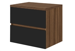 Πάγκος Επίπλου Μπάνιου Savini Due Easy Rovere Moka-Nero Matt 60cm με Νιπτήρα