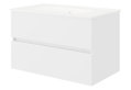 Πάγκος Επίπλου Μπάνιου Savini Due Easy Glossy White 80cm με Νιπτήρα