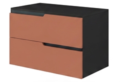 Πάγκος Επίπλου Μπάνιου Savini Due Winter Nero Natt-Mattone Liscio 100cm