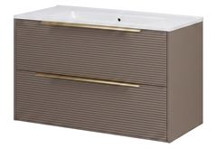 Πάγκος Επίπλου Μπάνιου Savini Due Iconica Taupe Dogato 80cm με Νιπτήρα