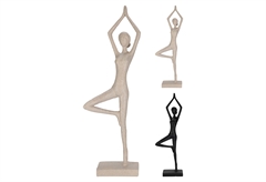 Διακοσμητική Φιγούρα Standing Yoga Lady 40cm σε 2 Σχέδια