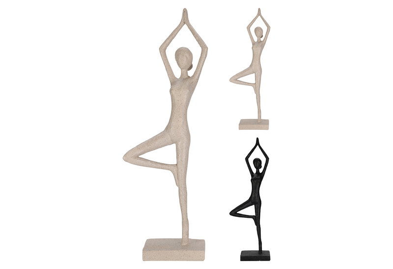 Διακοσμητική Φιγούρα Standing Yoga Lady 40cm σε 2 Σχέδια